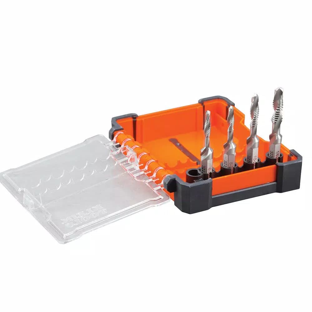Klein Tools High Speed Steel Drill Tap Tool Kit, 4-Piece Specialty Set with Carrying Case