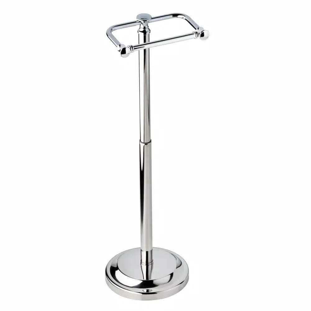 Delta Silverton Telescoping Free-Standing Toilet Paper Holder in Polished Chrome