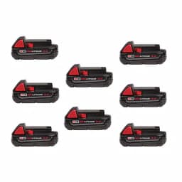 Milwaukee M18 REDLITHIUM 2.0 18V 2.0Ah Compact Lithium-Ion Battery Pack (8-Pack) thumbnail 1