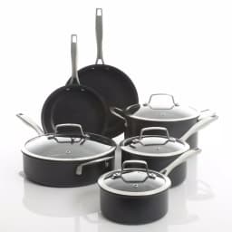 Unbranded Kenmore Pro Arbor Heights 10-Piece Nonstick Aluminum Cookware Set, Black thumbnail 3