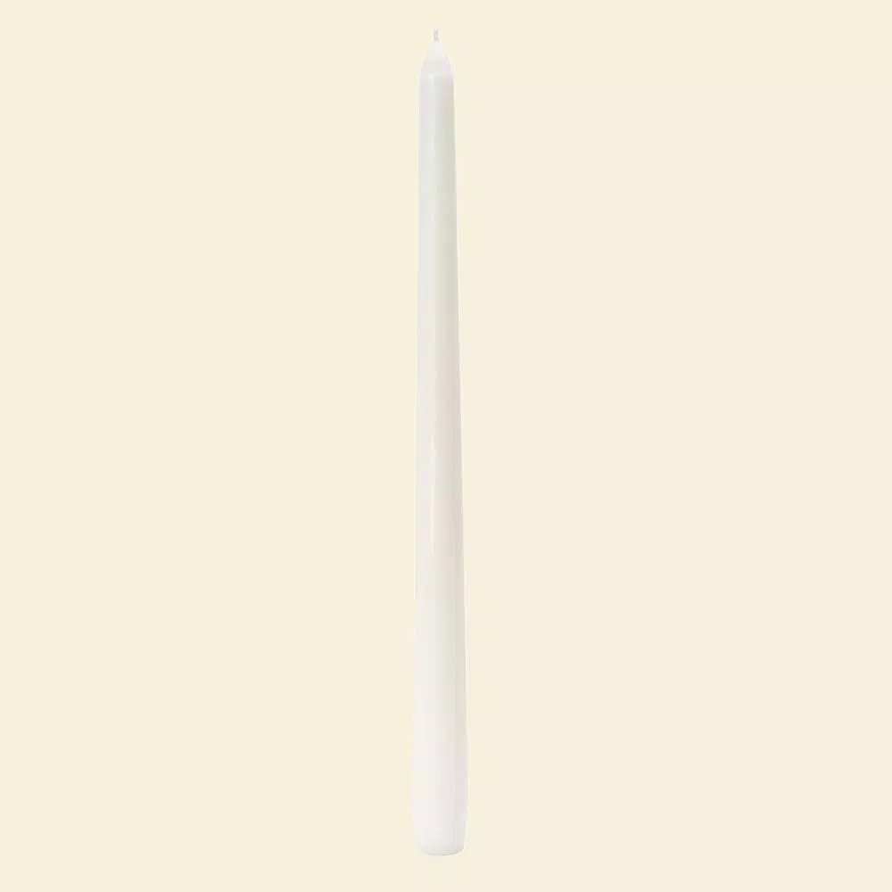 Zest Candle 12 in. White Taper Candles, 12-Set
