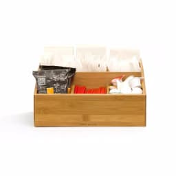 Mind Reader 9-Compartment Square Bamboo Condiment Organizer thumbnail 2