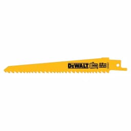 DEWALT 6 in. Bi-Metal Reciprocating Saw Blade, 5/8 TPI, Taper Back (5-Pack) thumbnail 4