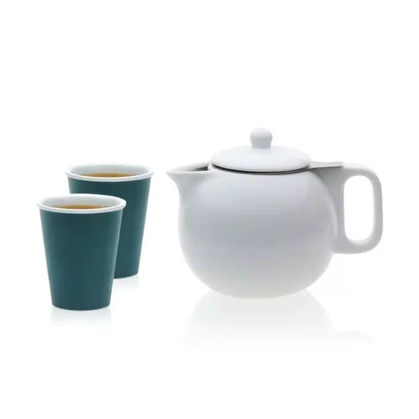 VIVA Scandinavia Jaimi 3-Piece Porcelain Teapot and Laura Cup Set, 4.5-Cup