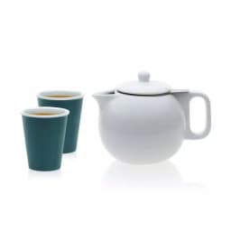 VIVA Scandinavia Jaimi 3-Piece Porcelain Teapot and Laura Cup Set, 4.5-Cup thumbnail 1