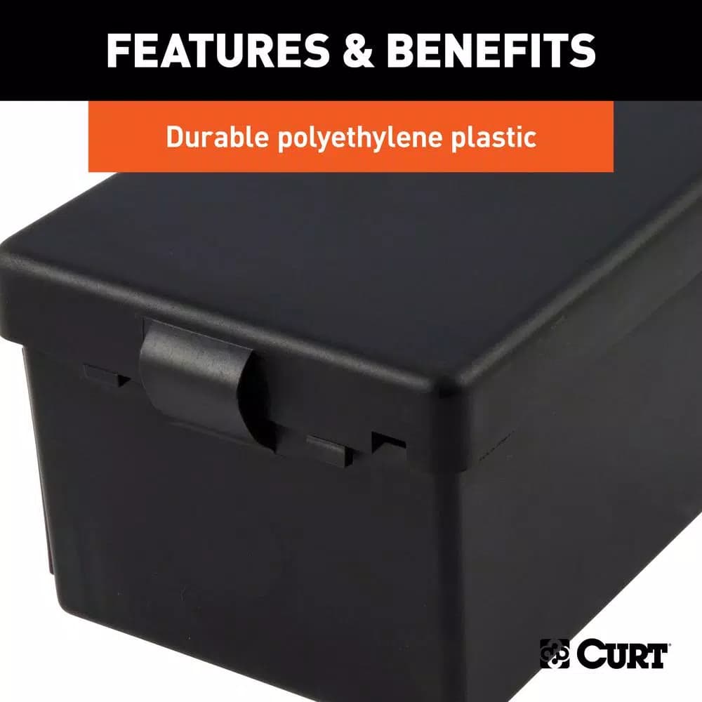CURT Lockable Breakaway Battery Case, 5" x 3-1/4" x 3-7/8"