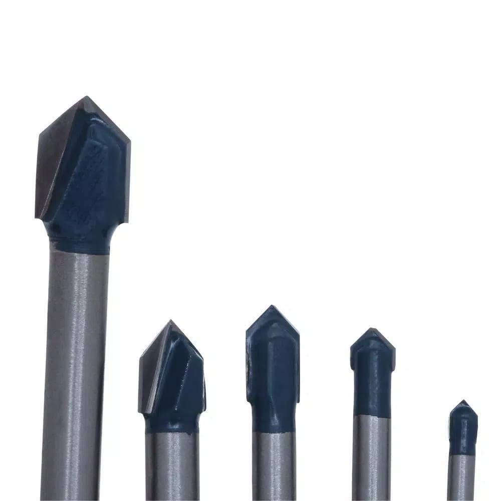 Bosch 8-Piece Carbide-Tipped Glass and Tile Drill Bit Set with 3-Flat Shank