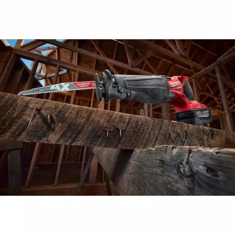 Milwaukee AX 9 in. Carbide Demolition Reciprocating Saw Blades, 5 TPI, 3-Pack
