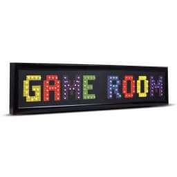 Crystal Art Gallery Game Room Framed LED Sign - Retro 8-Bit Arcade Style Wall Decor thumbnail 2