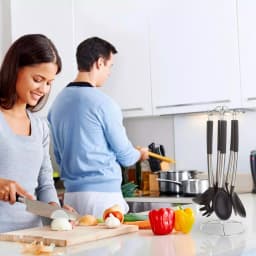 Classic Cuisine 7-Piece Stainless Steel and Silicone Kitchen Utensil Set with Holder thumbnail 5