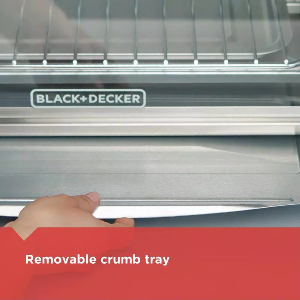 BLACK+DECKER 1550W Extra-Wide Digital Convection Toaster Oven, 8-Slice, Stainless Steel