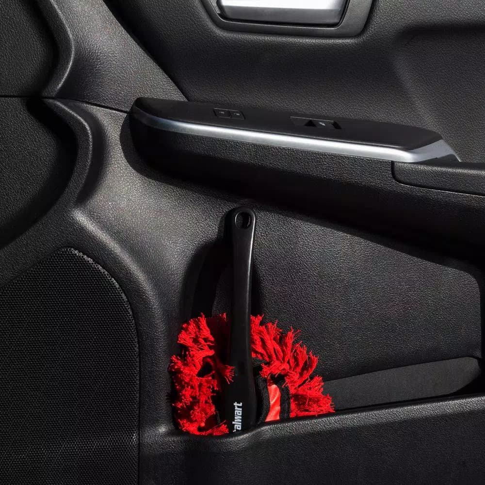 Stalwart Red Car Duster 2-Pack - Soft Cotton Yarn Microfiber Duster for Auto Interiors and Home
