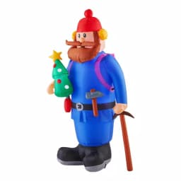 Rudolph 6 ft. Airblown Inflatable Yukon Cornelius with Tiny Christmas Tree - Rudolph the Red-Nosed Reindeer Decor thumbnail 3
