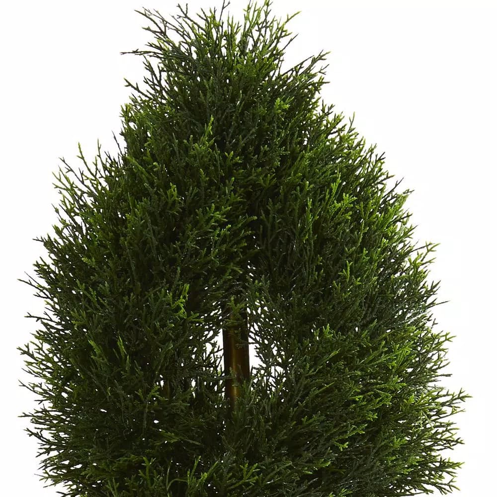 Nearly Natural UV Resistant Double Pond Cypress Spiral Artificial Topiary Tree, 36 in.