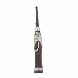 LITTON LANE 38 in. Elephant Decorative Sculpture with Raised Trunk - Brown and Silver Polystone Statuary thumbnail 5