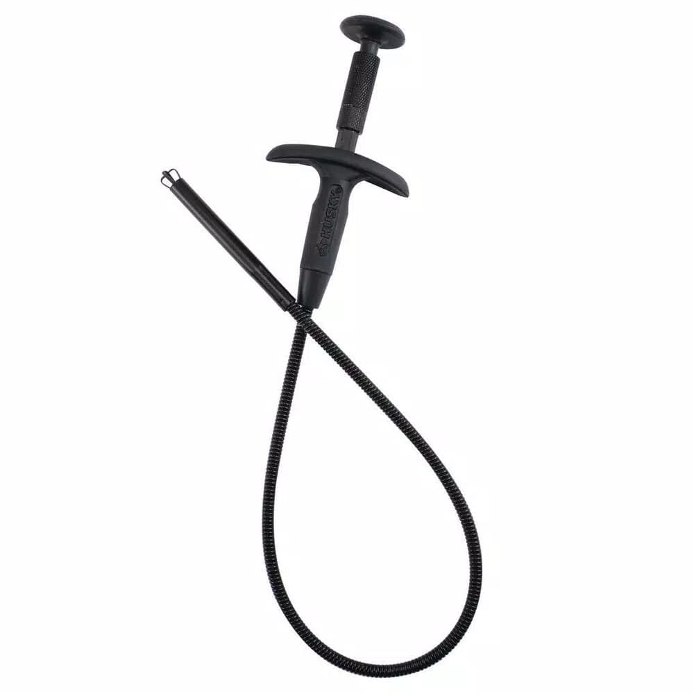 Husky 24 in. Lighted Mechanical Pickup Tool with LED and 4-Prong Steel Jaws