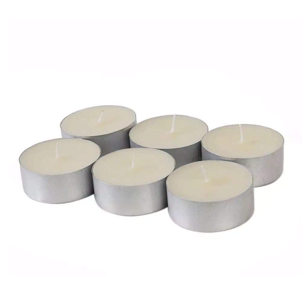 Zest Candle Ivory Mega Oversized Tealight Candles, 2.25 in. Diameter, 10-Hour Burn Time (12-Pack)