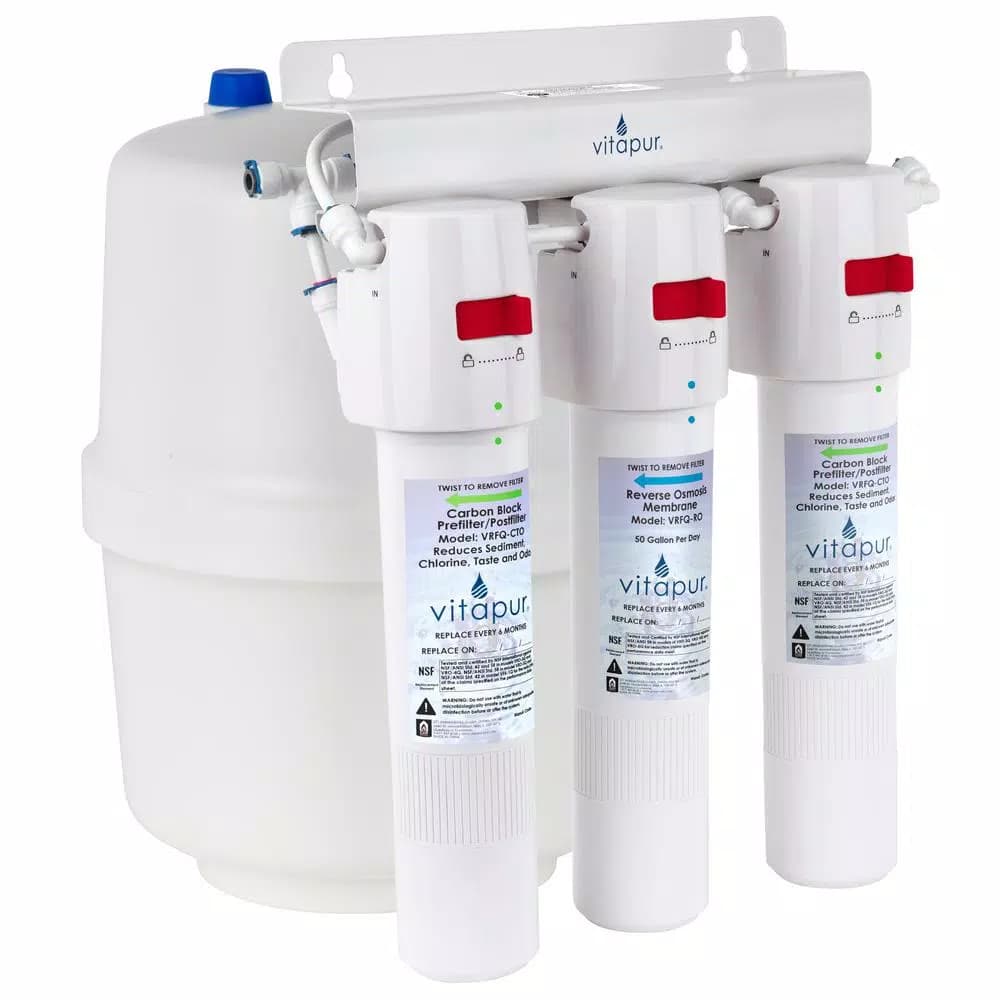 Vitapur 3-Stage 20.3 GPD Quick Connect Reverse Osmosis Water Filtration System