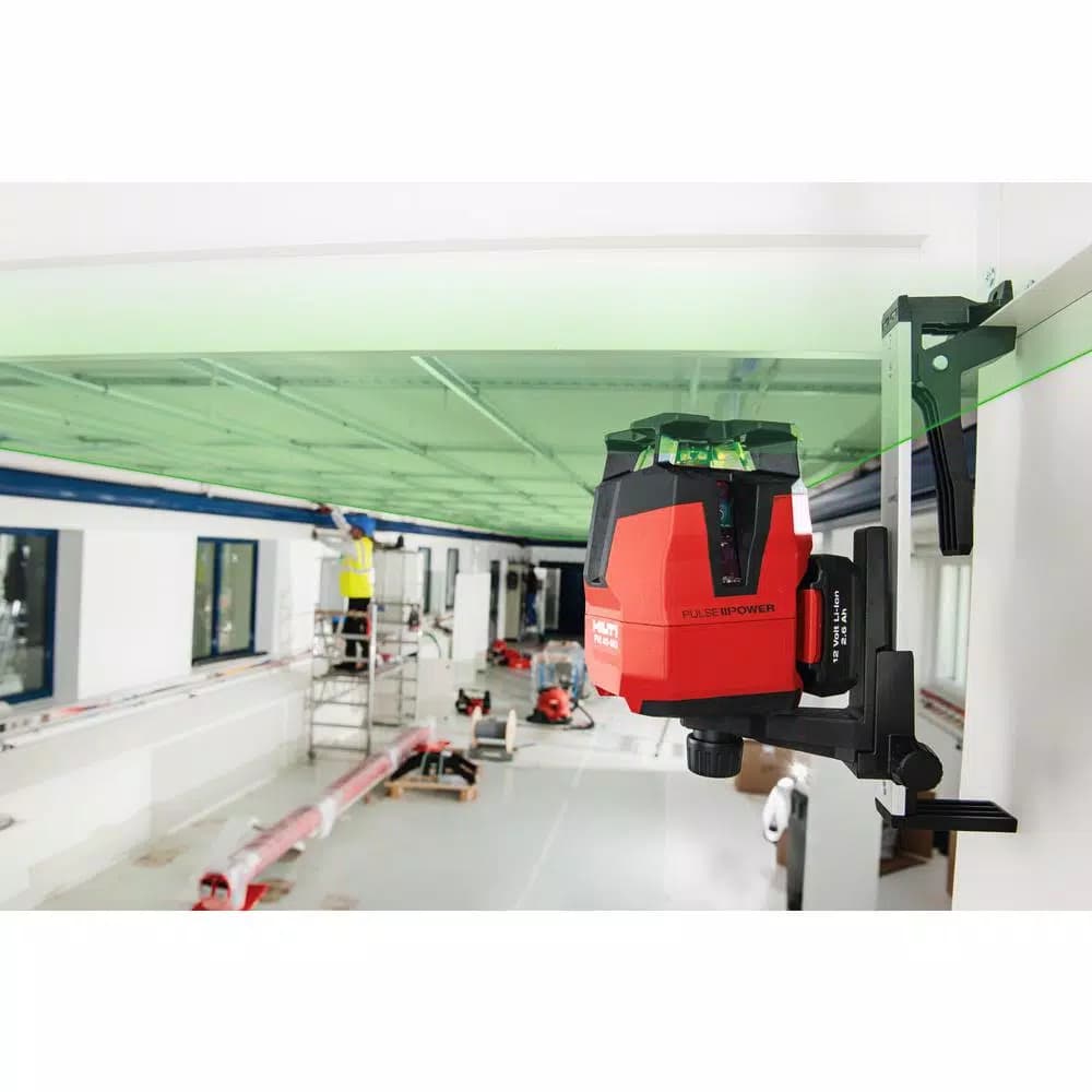 Hilti PM 40-MG Multi-Line Green Laser Level Kit, 130 ft. Range, 8-Piece Set