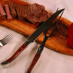 Unbranded Laguiole 2-Piece Pakkawood Carving Set with Stainless Steel Knife and Fork thumbnail 3