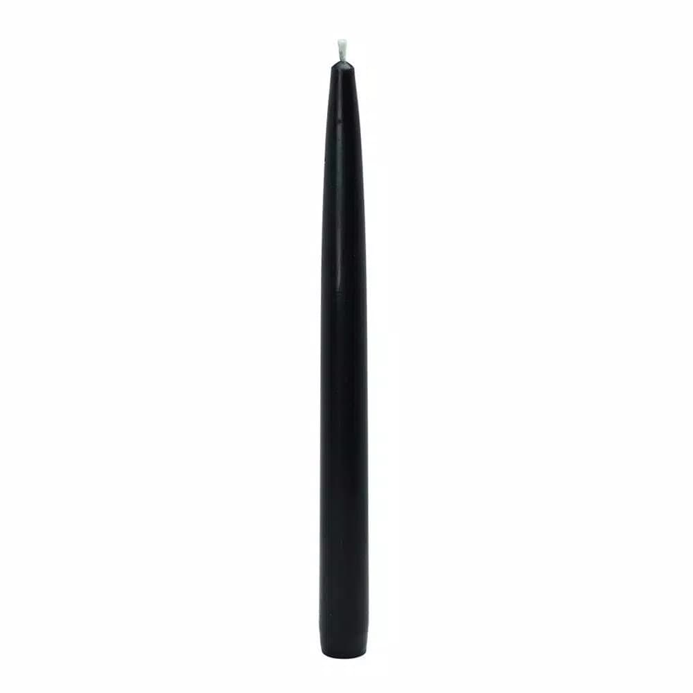 Zest Candle 10 in. Black Taper Candles, 12-Set