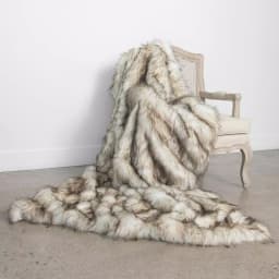 Best Home Fashion Bleached Finn Faux Fur Throw Blanket, 58 in. x 60 in. thumbnail 1