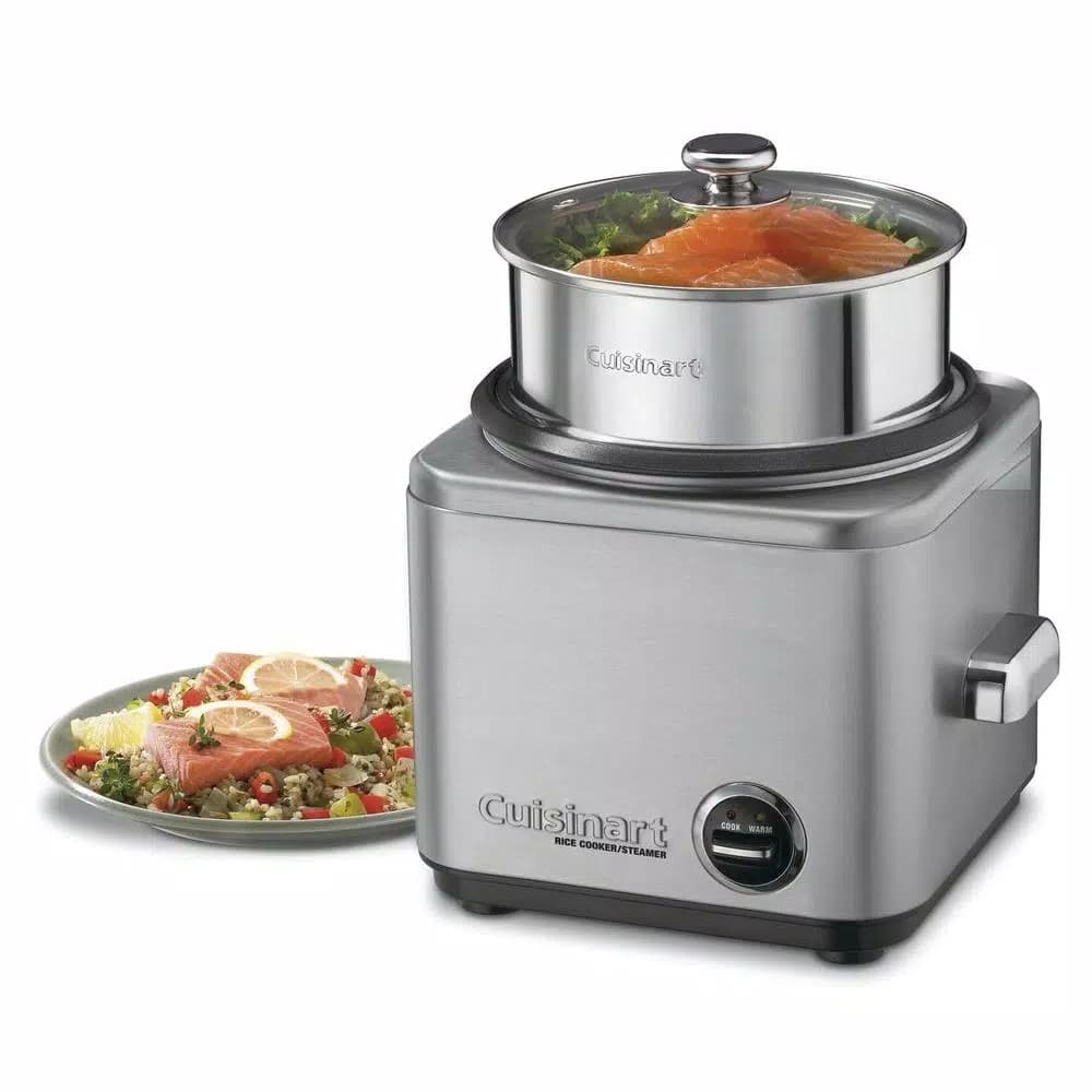 Cuisinart CRC-800 8-Cup Stainless Steel Rice Cooker with Steaming Tray