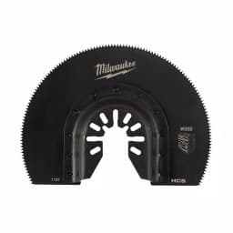 Milwaukee 3-1/2 in. High Carbon Steel Segmented Wood Oscillating Multi-Tool Blade, Universal Fit thumbnail 1