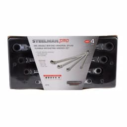 Steelman PRO 96750 SAE Flexible Universal Spline Ratcheting Wrench Set, 4-Piece thumbnail 6