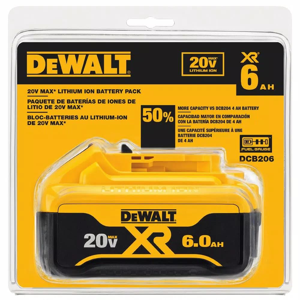 DEWALT 20V MAX XR 6.0Ah Premium Lithium-Ion Battery Pack
