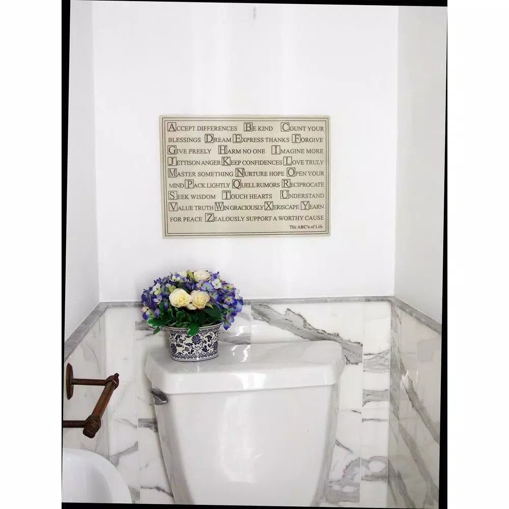 Unbranded ABC's of Life Faux Marble Engraved Wall Plaque - Inspirational Words & Quotes Home Accent