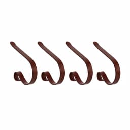 Haute Decor Original MantleClip Rustic Brown Stocking Holder (4-Pack) - Metal Mantel Clips for Holiday Decor thumbnail 1