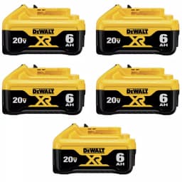 DEWALT 20V MAX XR Premium Lithium-Ion 6.0 Ah Battery Pack (5-Pack) thumbnail 1
