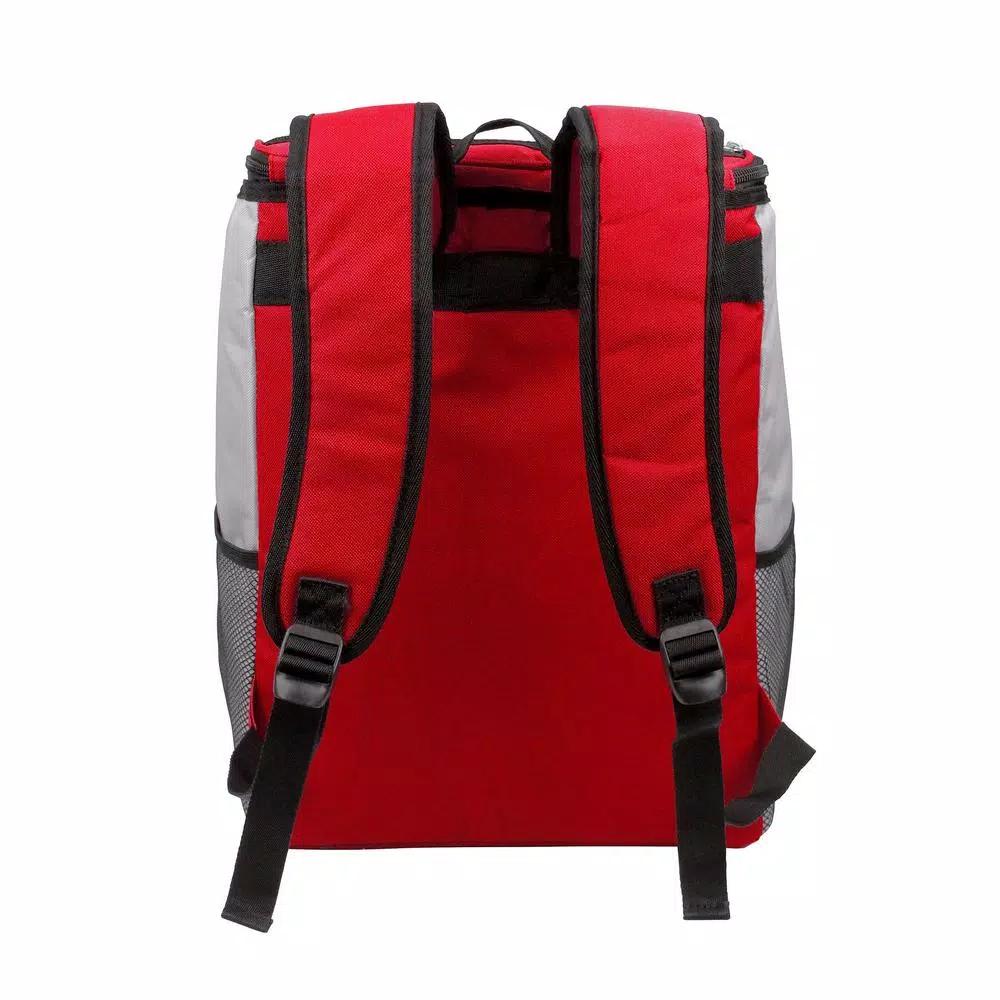 GigaTent Red 4-Pocket Insulated Cargo Backpack Soft Cooler, Leak-Proof 2qt Capacity