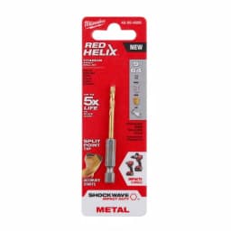 Milwaukee SHOCKWAVE Red Helix 9/64 in. Titanium Drill Bit with 1/4 in. Hex Shank thumbnail 1