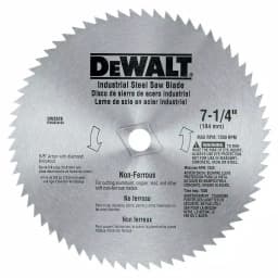 DEWALT 7-1/4 in. 68-Teeth Steel Non-Ferrous Metal Circular Saw Blade thumbnail 1