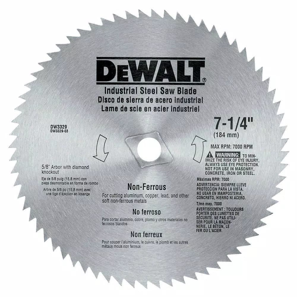 DEWALT 7-1/4 in. 68-Teeth Steel Non-Ferrous Metal Circular Saw Blade