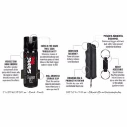 Sabre Police Strength Pepper Spray Kit with Keychain Spray and Glow-in-the-Dark Home Spray thumbnail 4
