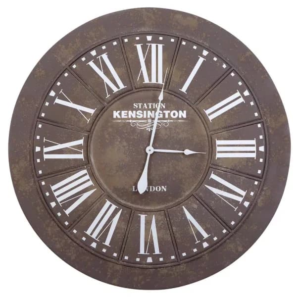 Yosemite Home Decor 39.5 in. Circular Iron Wall Clock - Oversized Industrial Rustic Roman Numeral Analog Clock