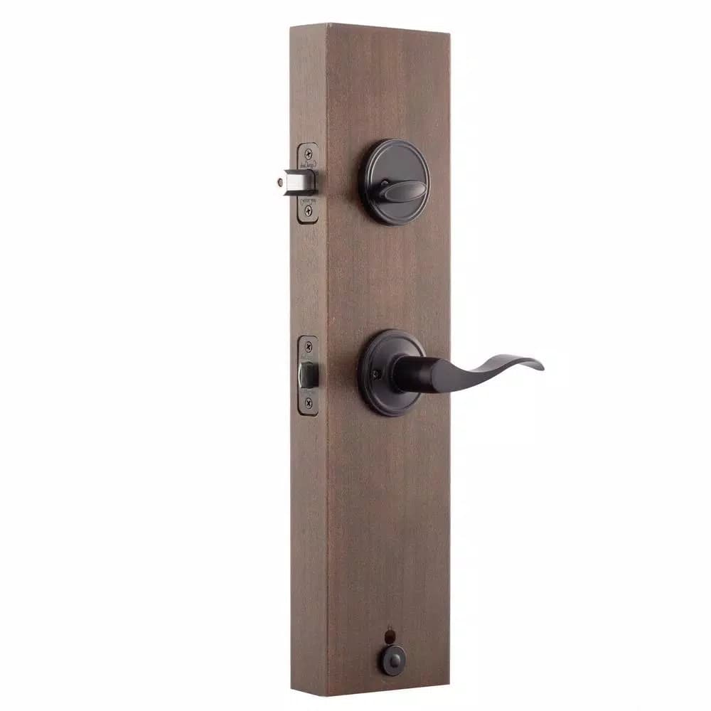 Copper Creek Heritage Black Handleset with Waverlie Lever Trim