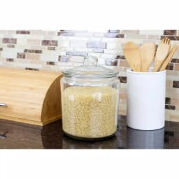Unbranded Renaissance Collection Large Clear Glass Canister with Easy Grab Knob thumbnail 4