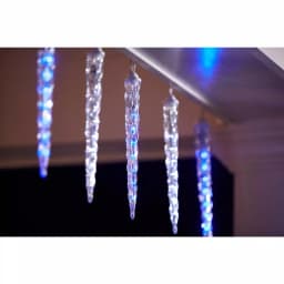 LightShow 10-Light Shooting Star Effect Icicle Lights, Icy Blue and White LED, 9 ft. thumbnail 5