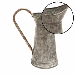 LITTON LANE 10 in. x 12 in. Gray and Rust Brown Hammered Tin Watering Jug Decor thumbnail 3