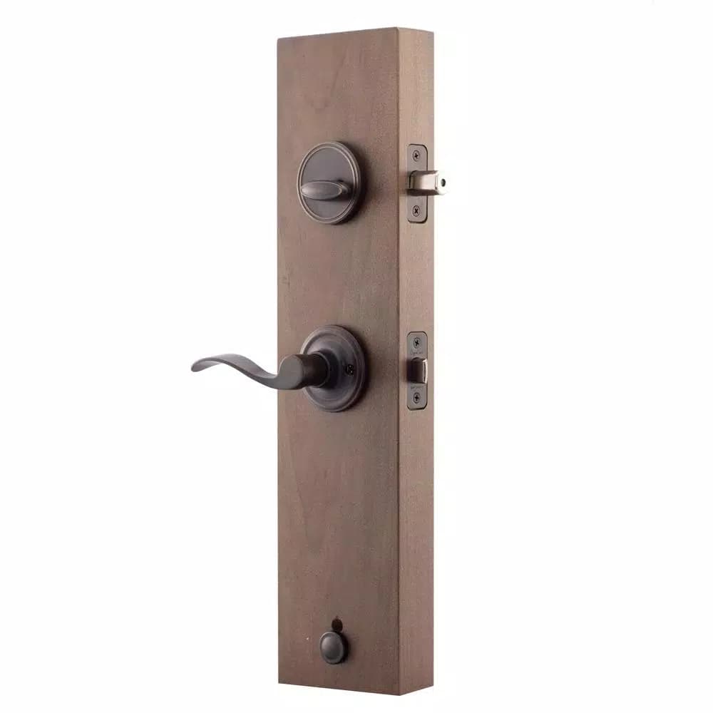 Copper Creek Colonial Handleset with Waverlie Lever Trim in Tuscan Bronze