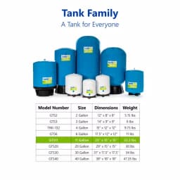 Express Water 11 Gallon Reverse Osmosis Storage Pressure Tank - 8 Gallon Capacity RO Water Filtration Expansion Tank thumbnail 6