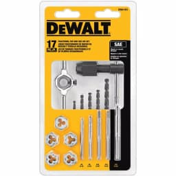 DEWALT DW1451 17-Piece Fractional Tap and Die Set with Drill Bits thumbnail 1