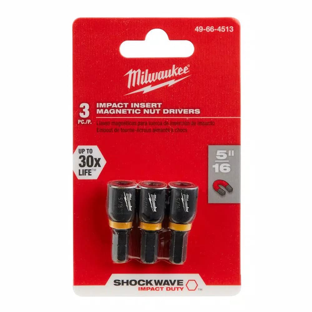Milwaukee SHOCKWAVE 5/16 in. Insert Magnetic Nut Driver, 3-Pack