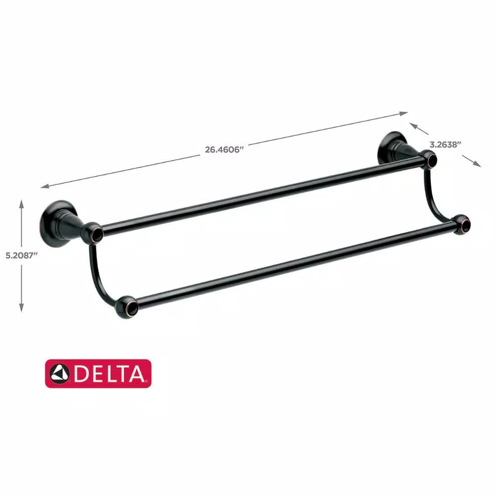 Delta Porter 24 in. Double Towel Bar, Oil Rubbed Bronze