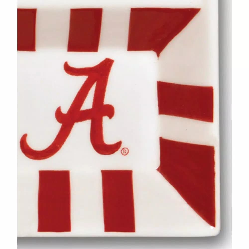 Magnolia Lane Alabama NCAA Officially Licensed 4-Section Ceramic Tailgating Serving Platter