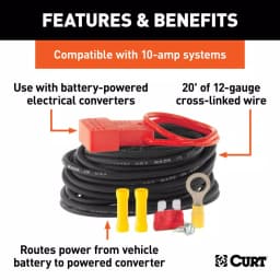 CURT 55151 Powered Converter Wiring Kit, 10 Amp thumbnail 3